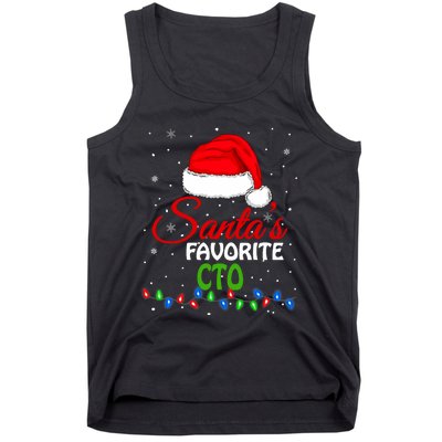 SantaS Favorite Cto Santa Hat Lights. Funny Christmas Tank Top