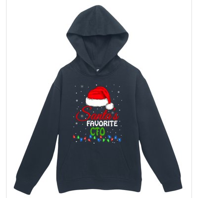 SantaS Favorite Cto Santa Hat Lights. Funny Christmas Urban Pullover Hoodie