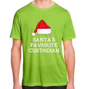 SantaS Favorite Custodian Hat Christmas Funny Adult ChromaSoft Performance T-Shirt