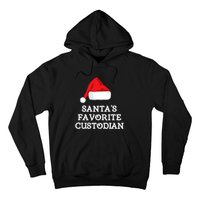 SantaS Favorite Custodian Hat Christmas Funny Hoodie