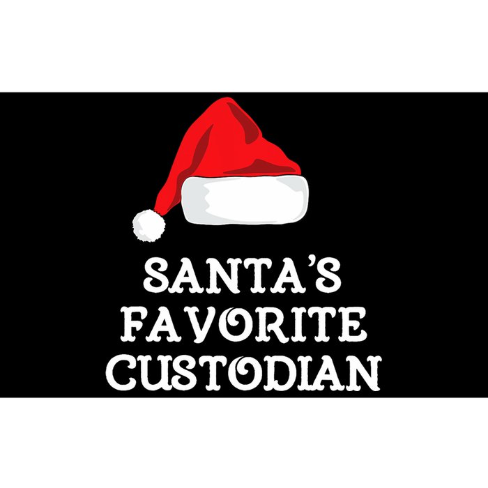 SantaS Favorite Custodian Hat Christmas Funny Bumper Sticker