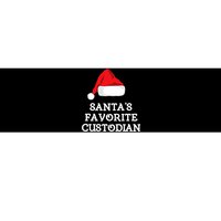 SantaS Favorite Custodian Hat Christmas Funny Bumper Sticker