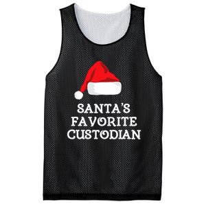 SantaS Favorite Custodian Hat Christmas Funny Mesh Reversible Basketball Jersey Tank