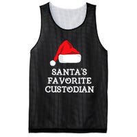 SantaS Favorite Custodian Hat Christmas Funny Mesh Reversible Basketball Jersey Tank