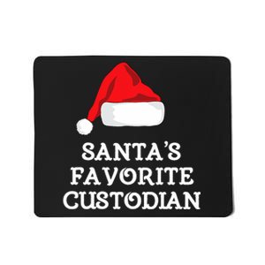 SantaS Favorite Custodian Hat Christmas Funny Mousepad