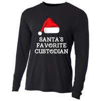 SantaS Favorite Custodian Hat Christmas Funny Cooling Performance Long Sleeve Crew