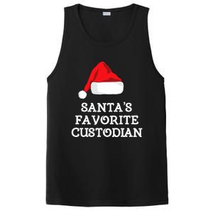 SantaS Favorite Custodian Hat Christmas Funny PosiCharge Competitor Tank