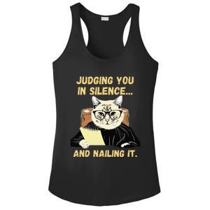 Sarcastic Funny Cat Judging You In Silence And Nailing It Ladies PosiCharge Competitor Racerback Tank