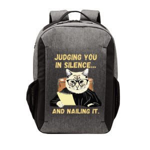 Sarcastic Funny Cat Judging You In Silence And Nailing It Vector Backpack