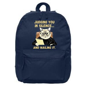 Sarcastic Funny Cat Judging You In Silence And Nailing It 16 in Basic Backpack