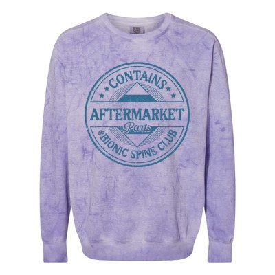 Spinal Fusion Contains Aftermarket Parts Ionic Spine Club Colorblast Crewneck Sweatshirt