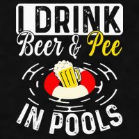 Swimmer funny Cool I Drink Beer And Pee In Pools Ladies PosiCharge Tri-Blend Wicking Tank