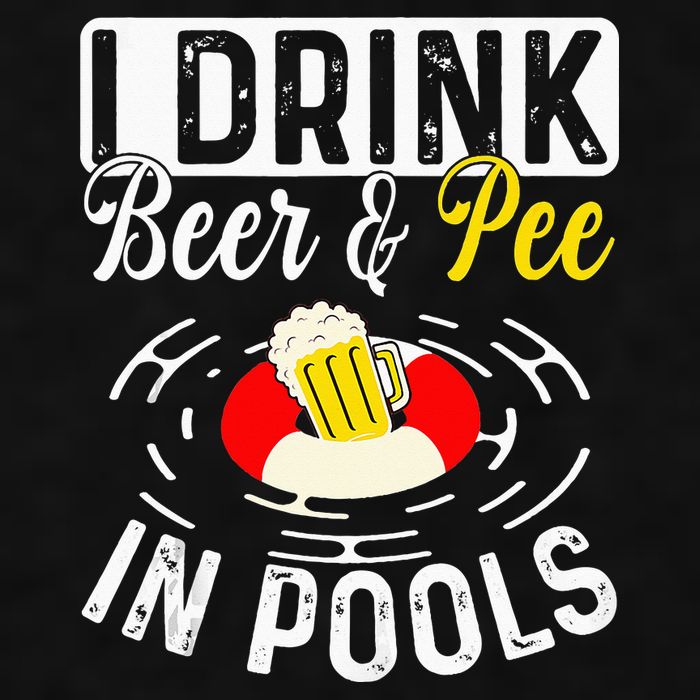 Swimmer funny Cool I Drink Beer And Pee In Pools Ladies PosiCharge Tri-Blend Wicking Tank