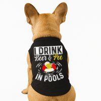 Swimmer funny Cool I Drink Beer And Pee In Pools Doggie Tank