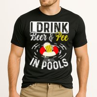 Swimmer funny Cool I Drink Beer And Pee In Pools Performance Shirt