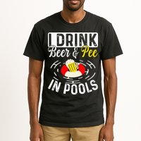 Swimmer funny Cool I Drink Beer And Pee In Pools Tall T-Shirt
