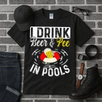 Swimmer funny Cool I Drink Beer And Pee In Pools Tall T-Shirt