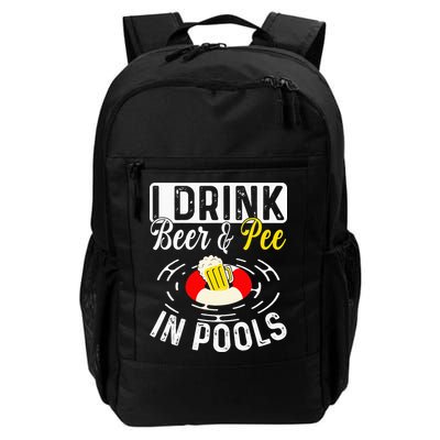 Swimmer funny Cool I Drink Beer And Pee In Pools Backpack