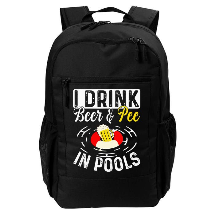 Swimmer funny Cool I Drink Beer And Pee In Pools Backpack