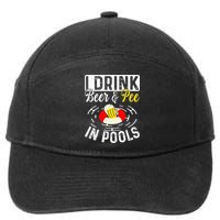 Swimmer funny Cool I Drink Beer And Pee In Pools 7-Panel Snapback Hat