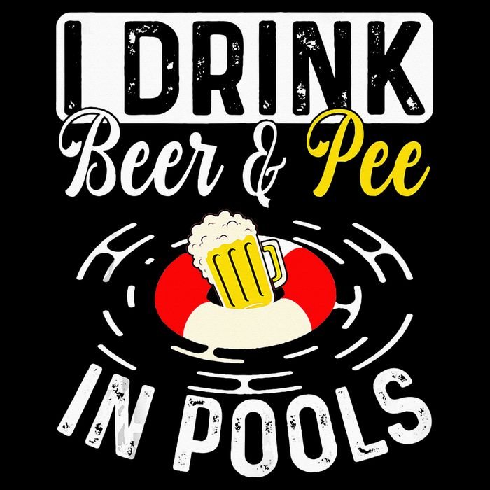 Swimmer funny Cool I Drink Beer And Pee In Pools 7-Panel Snapback Hat