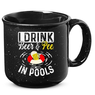 Swimmer funny Cool I Drink Beer And Pee In Pools 15oz Campfire Ceramic Mug
