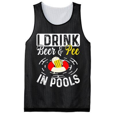 Swimmer funny Cool I Drink Beer And Pee In Pools Mesh Reversible Basketball Jersey Tank