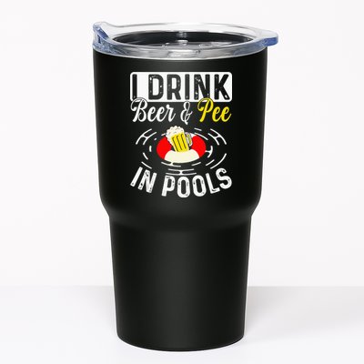 Swimmer funny Cool I Drink Beer And Pee In Pools Tumbler