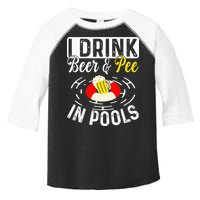Swimmer funny Cool I Drink Beer And Pee In Pools Toddler Fine Jersey T-Shirt