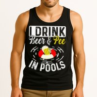 Swimmer funny Cool I Drink Beer And Pee In Pools Tank Top