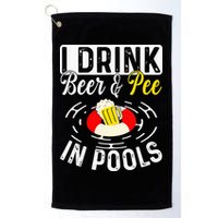 Swimmer funny Cool I Drink Beer And Pee In Pools Golf Towel