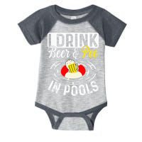 Swimmer funny Cool I Drink Beer And Pee In Pools Infant Baby Jersey Bodysuit