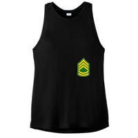 Sergeant First Class Military Badge Ladies PosiCharge Tri-Blend Wicking Tank