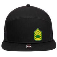 Sergeant First Class Military Badge 7 Panel Mesh Trucker Snapback Hat