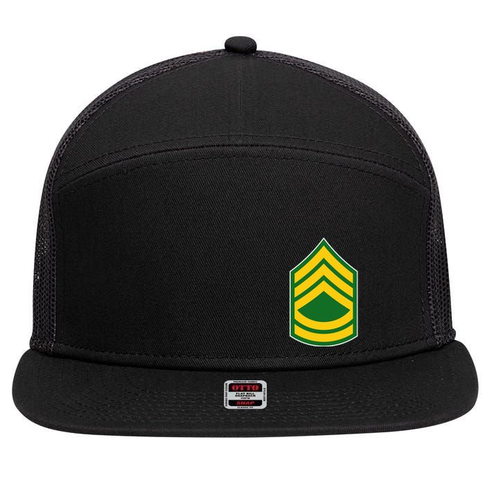 Sergeant First Class Military Badge 7 Panel Mesh Trucker Snapback Hat