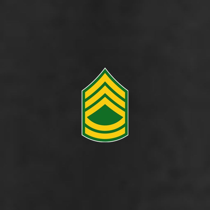 Sergeant First Class Military Badge 7 Panel Mesh Trucker Snapback Hat