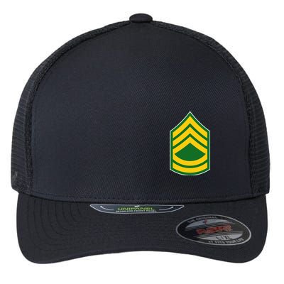 Sergeant First Class Military Badge Flexfit Unipanel Trucker Cap