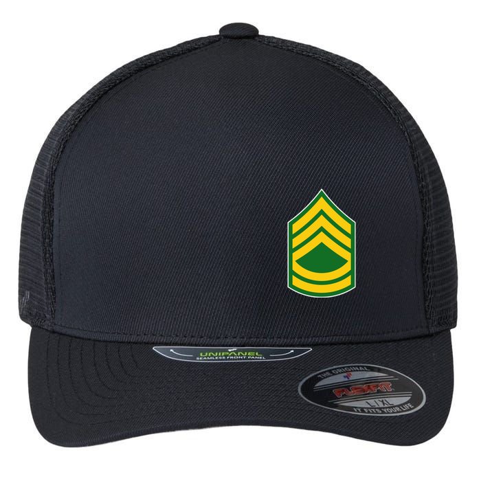 Sergeant First Class Military Badge Flexfit Unipanel Trucker Cap