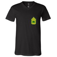 Sergeant First Class Military Badge V-Neck T-Shirt
