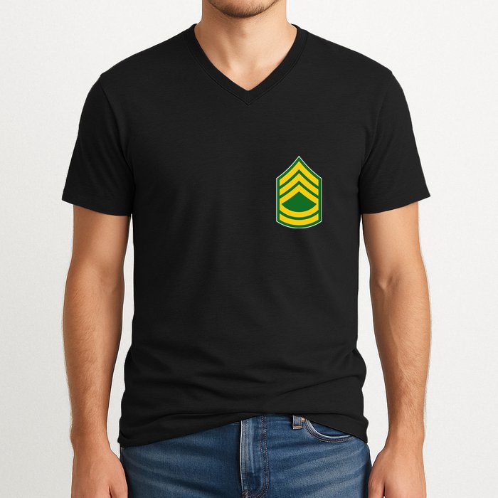 Sergeant First Class Military Badge V-Neck T-Shirt