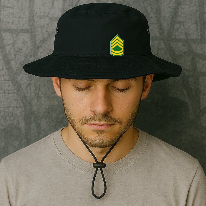 Sergeant First Class Military Badge Bucket Hat