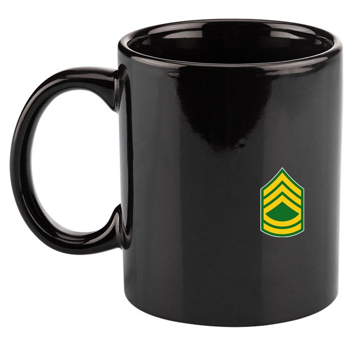 Sergeant First Class Military Badge 11oz C Handle Ceramic Mug