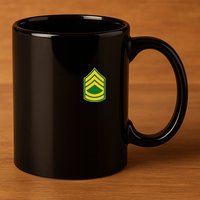 Sergeant First Class Military Badge 11oz C Handle Ceramic Mug