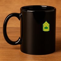 Sergeant First Class Military Badge 11oz C Handle Ceramic Mug