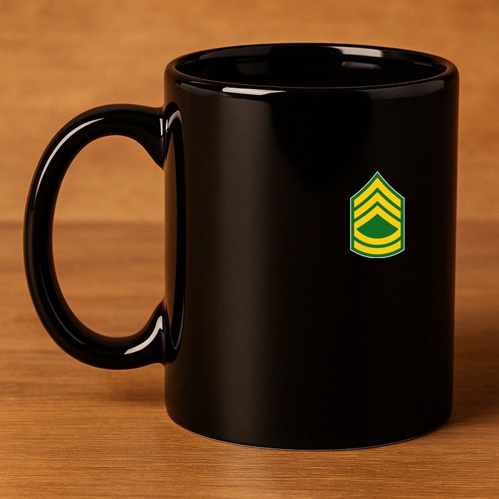 Sergeant First Class Military Badge 11oz C Handle Ceramic Mug