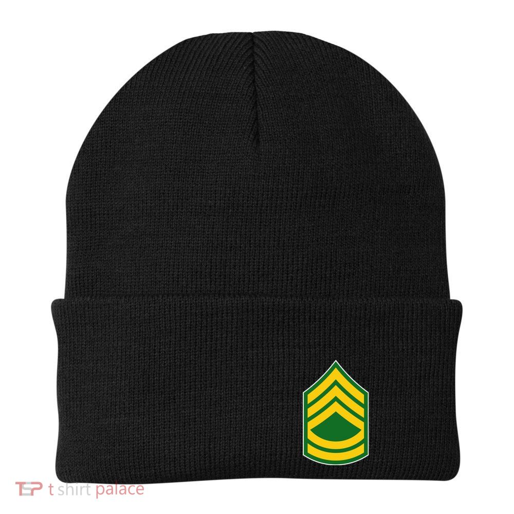 Sergeant First Class Military Badge Beanie