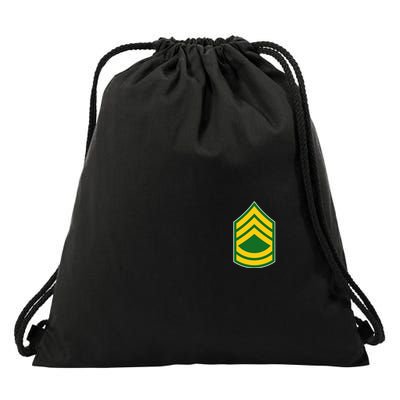 Sergeant First Class Military Badge Drawstring Bag