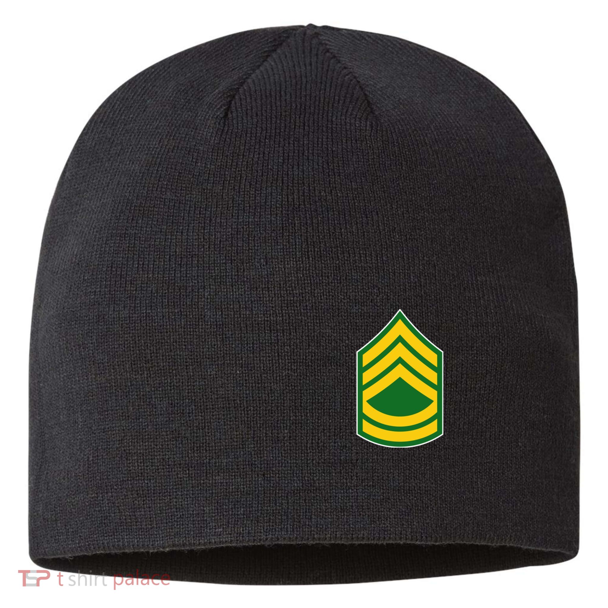 Sergeant First Class Military Badge Sustainable Beanie