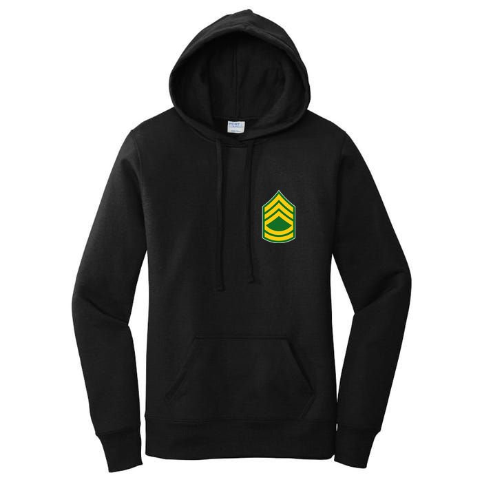 Sergeant First Class Military Badge Women's Pullover Hoodie