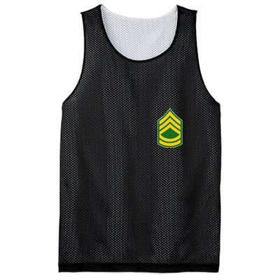 Sergeant First Class Military Badge Mesh Reversible Basketball Jersey Tank